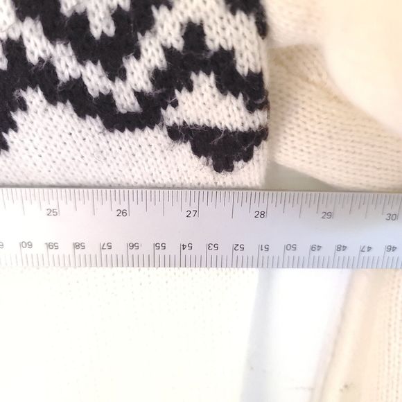 Lane Bryant plus size 18/20 W open front Geometric cardigan 3/4 sleeve ivory Wht - Picture 10 of 15